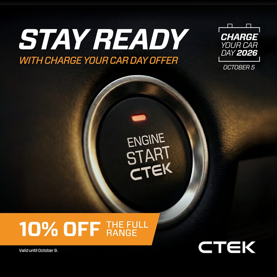 Charge Your Car Day - 10% off the full CTEK range, valid until October 9